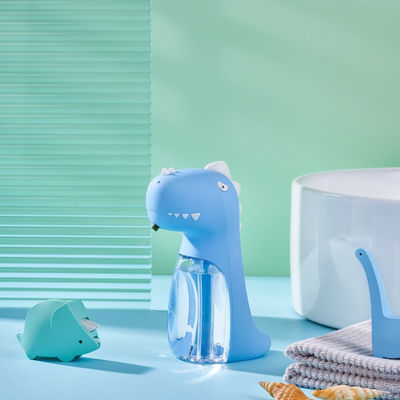욕실 공룡 데스크톱 플러시 라이트 음악 전기 다기능 자동 폼 비누 분배기 260ml USB 어린이 귀여운