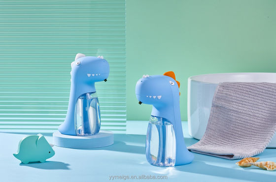 욕실 공룡 데스크톱 플러시 라이트 음악 전기 다기능 자동 폼 비누 분배기 260ml USB 어린이 귀여운