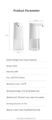 호텔 메이지 X-202 2022 검은색 350ml 주방 폼 액체 안개 젤 IPX4 FCC CE 적외선 터치 무료 지능형 비누 분배기